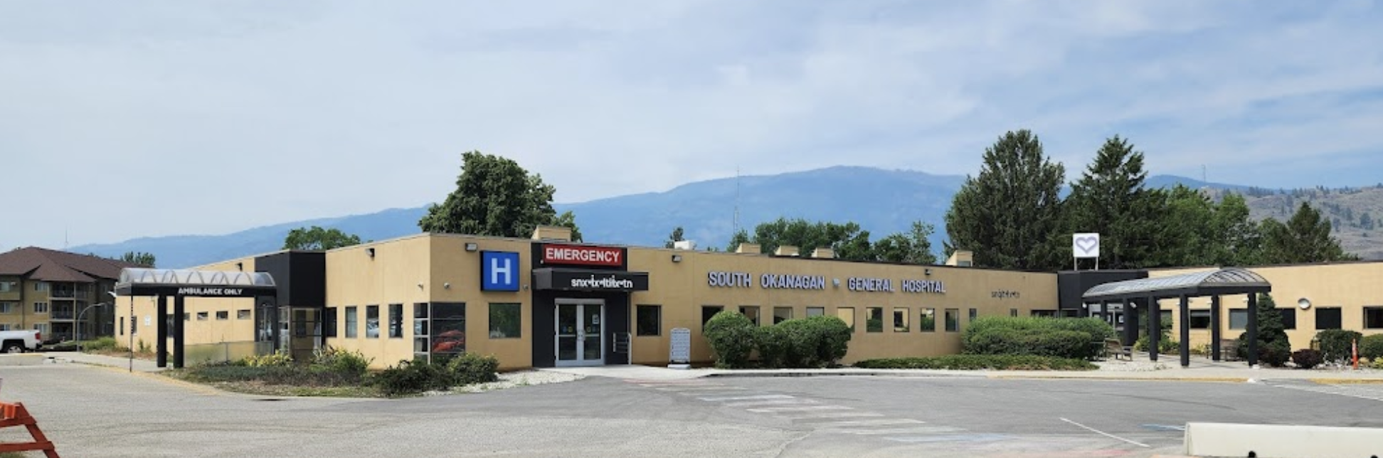 South Okanagan General Hospital entrance from parking lot